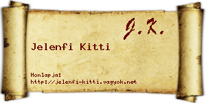 Jelenfi Kitti névjegykártya